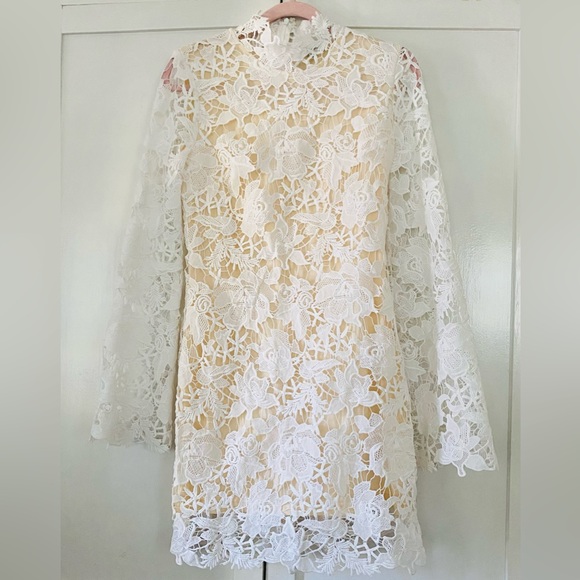 Lulu’s Emory Park Lace Long Sleeve Shift Dress - Picture 6 of 8